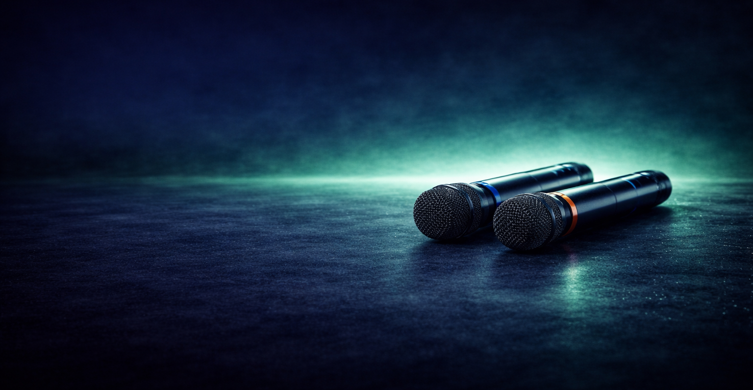 Mikrofone und Stative